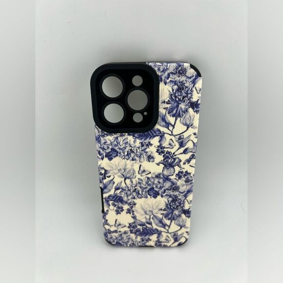 iPhone 16 Pro Max Case – Blue Floral Chinoiserie Print | Elegant & Protective - Picture 5 of 6